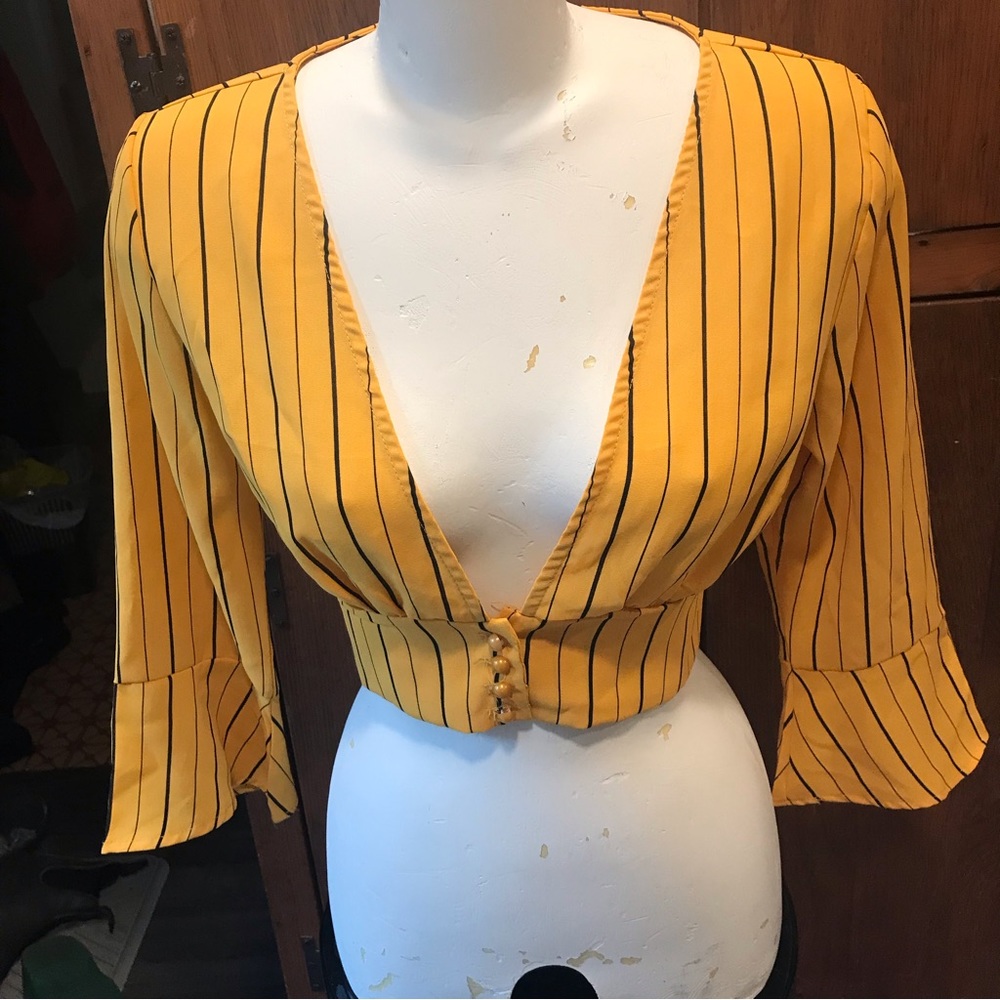 NEW ! Iris Striped Crop Top - Size Medium